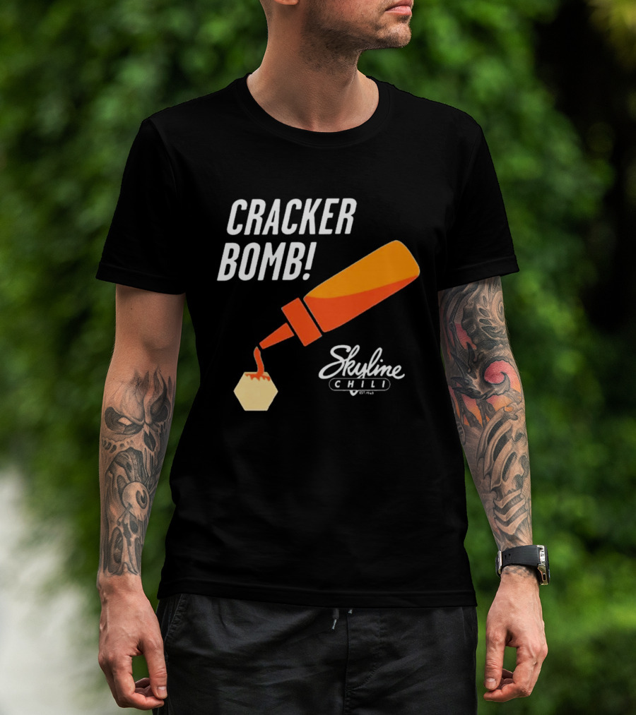 Cracker Bomb Skyline Chili Hot Sauce Fun T-Shirt
