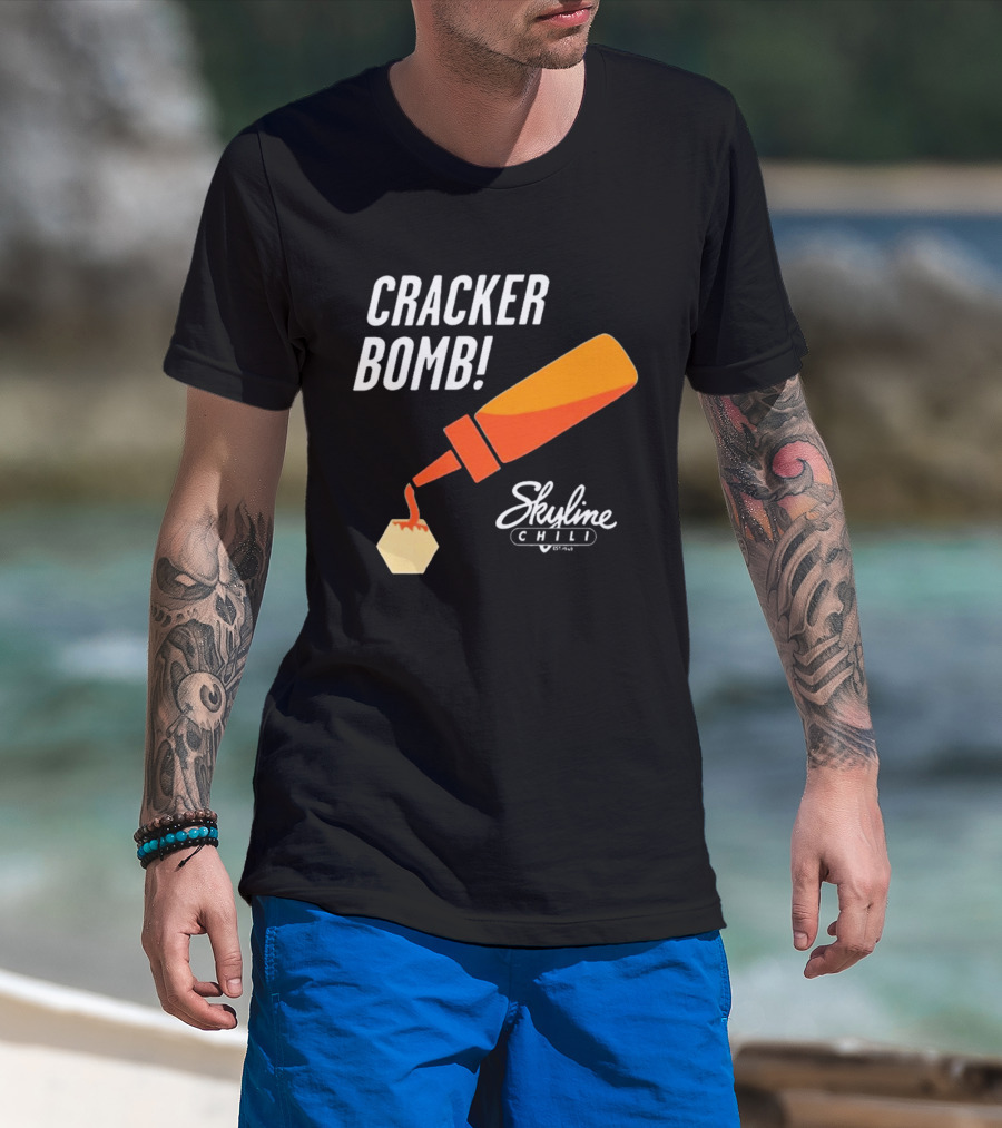 Cracker Bomb Skyline Chili Hot Sauce Fun T-Shirt