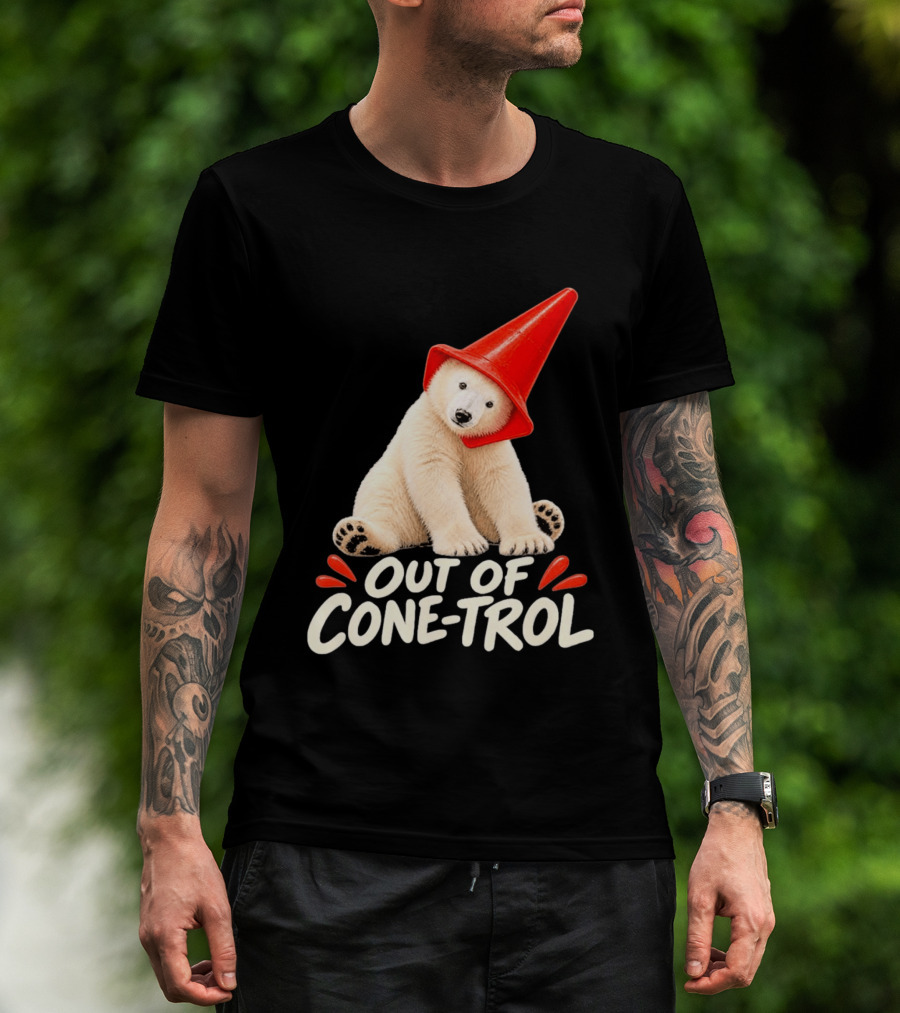 Out Of Cone Trol Polar Bear Traffic Cone Viral T-Shirt
