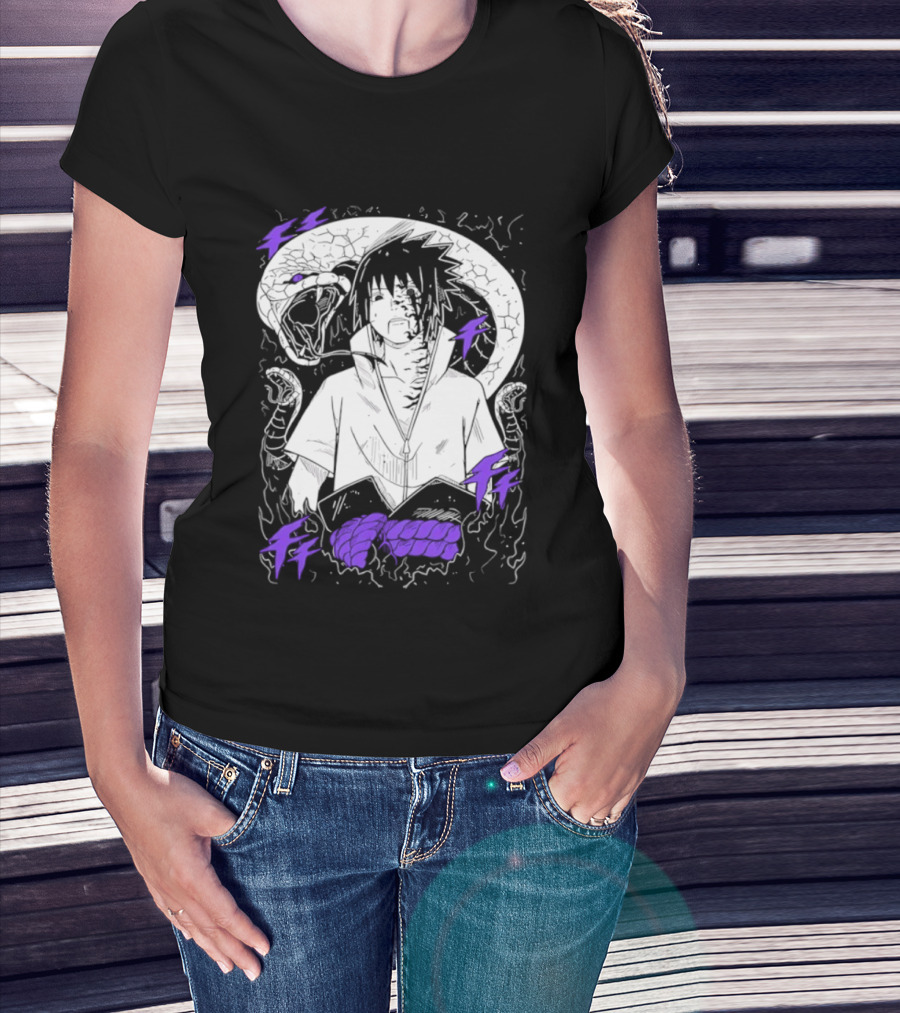 Sasuke Uchiha Orochimaru Snake Naruto Susanoo Mangekyo Sharingan T-Shirt