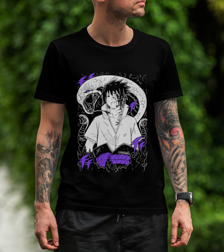 Sasuke Uchiha Orochimaru Snake Naruto Susanoo Mangekyo Sharingan T-Shirt