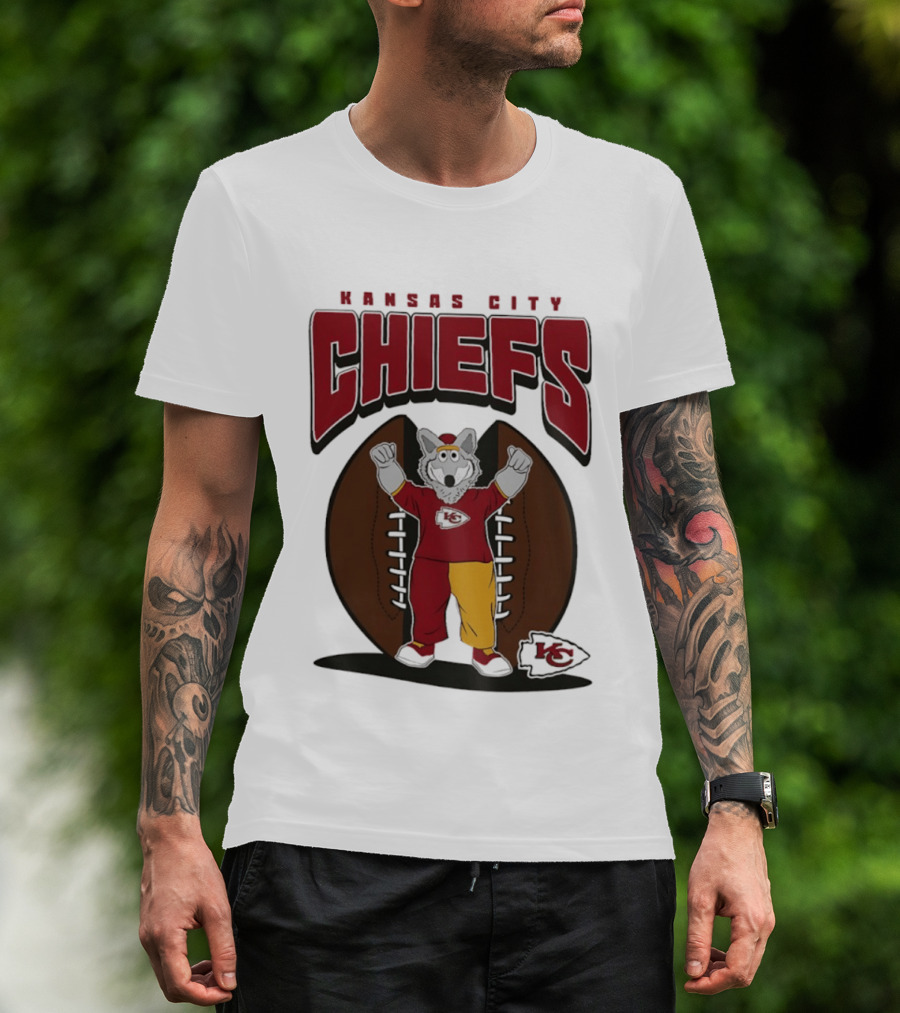 Kansas City Chiefs K.C. Wolf Mascot Football 2026 T-Shirt