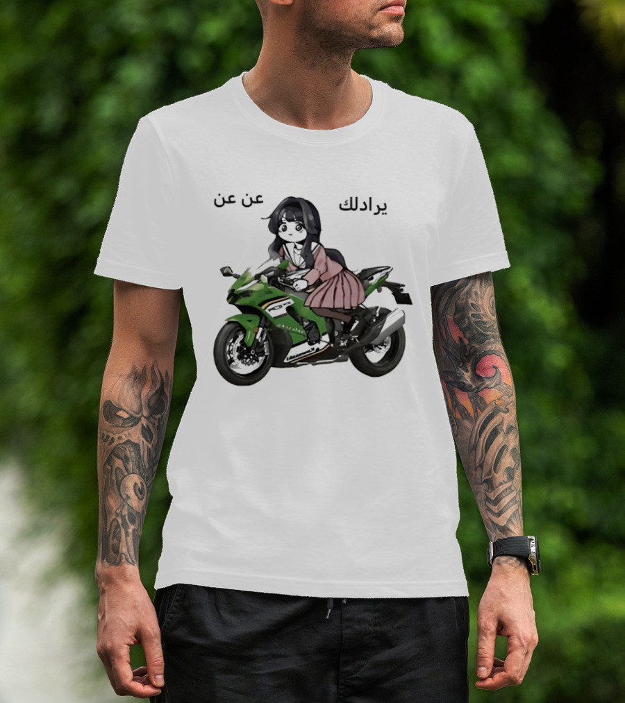 Kawaguri Kaoru Hana Kawasaki Anime Motorcycle Girl YZX 10R T-Shirt