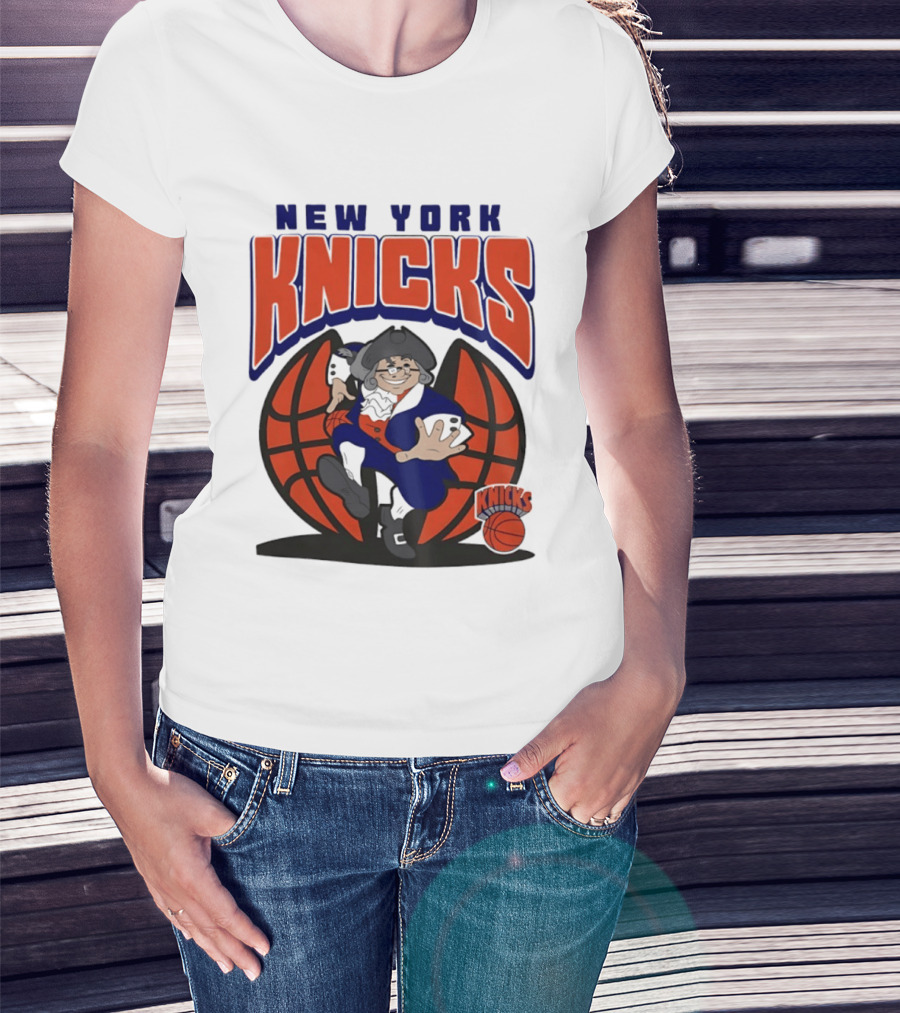 New York Knicks Father Knickerbocker Basketball Mania T-Shirt