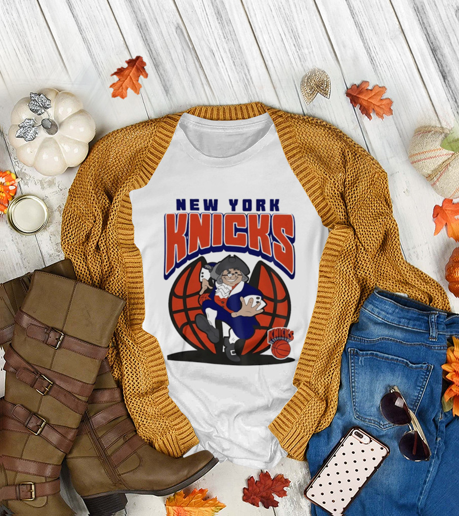 New York Knicks Father Knickerbocker Basketball Mania T-Shirt
