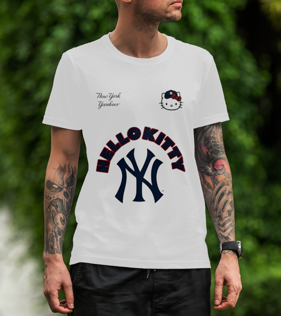 New York Yankees Hello Kitty Collaboration August 22 Yankee Stadium T-Shirt