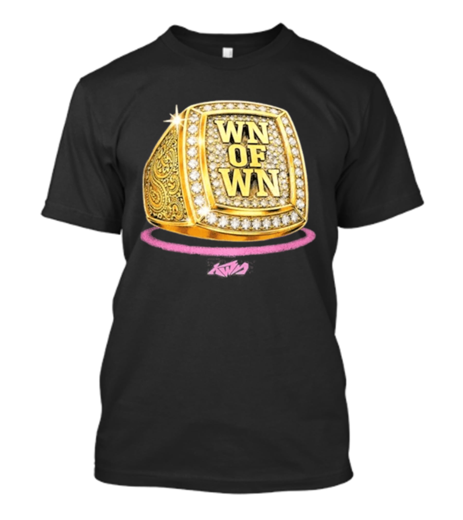 WN OF WIN Championship Gold Ring With Diamonds T-Shirt