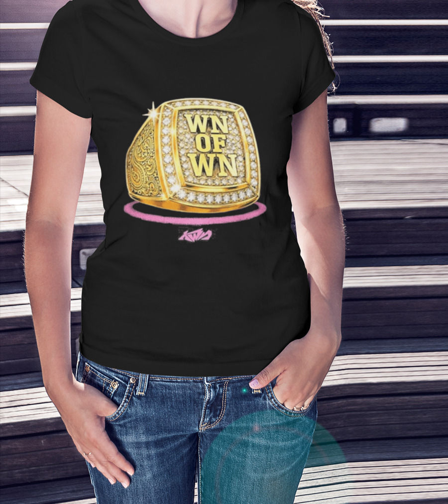 WN OF WIN Championship Gold Ring With Diamonds T-Shirt