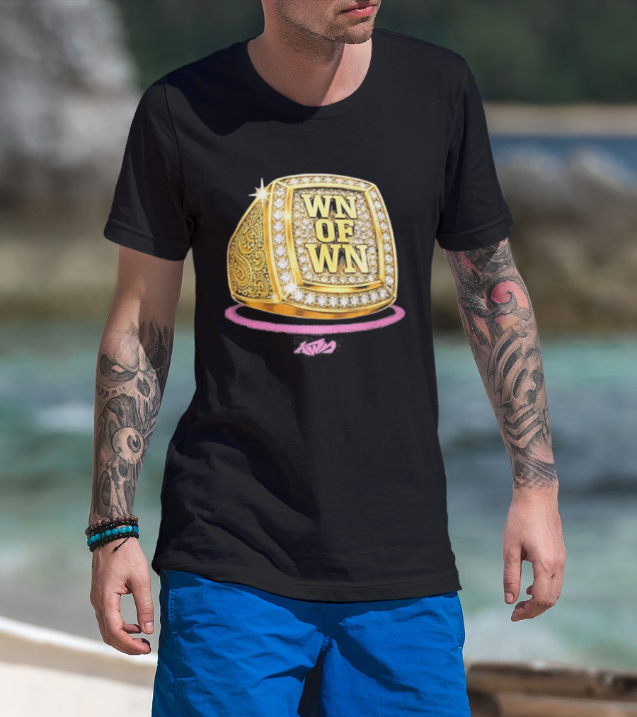 WN OF WIN Championship Gold Ring With Diamonds T-Shirt