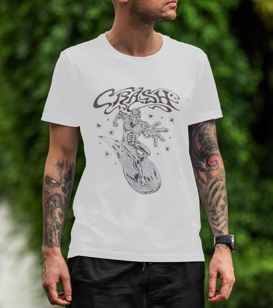 Crash Silver Surfer Marvel Comic Book Superhero T-Shirt
