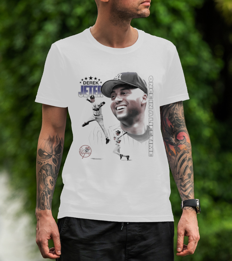 Derek Jeter New York Yankees Once In A Lifetime Baseball Legend T-Shirt