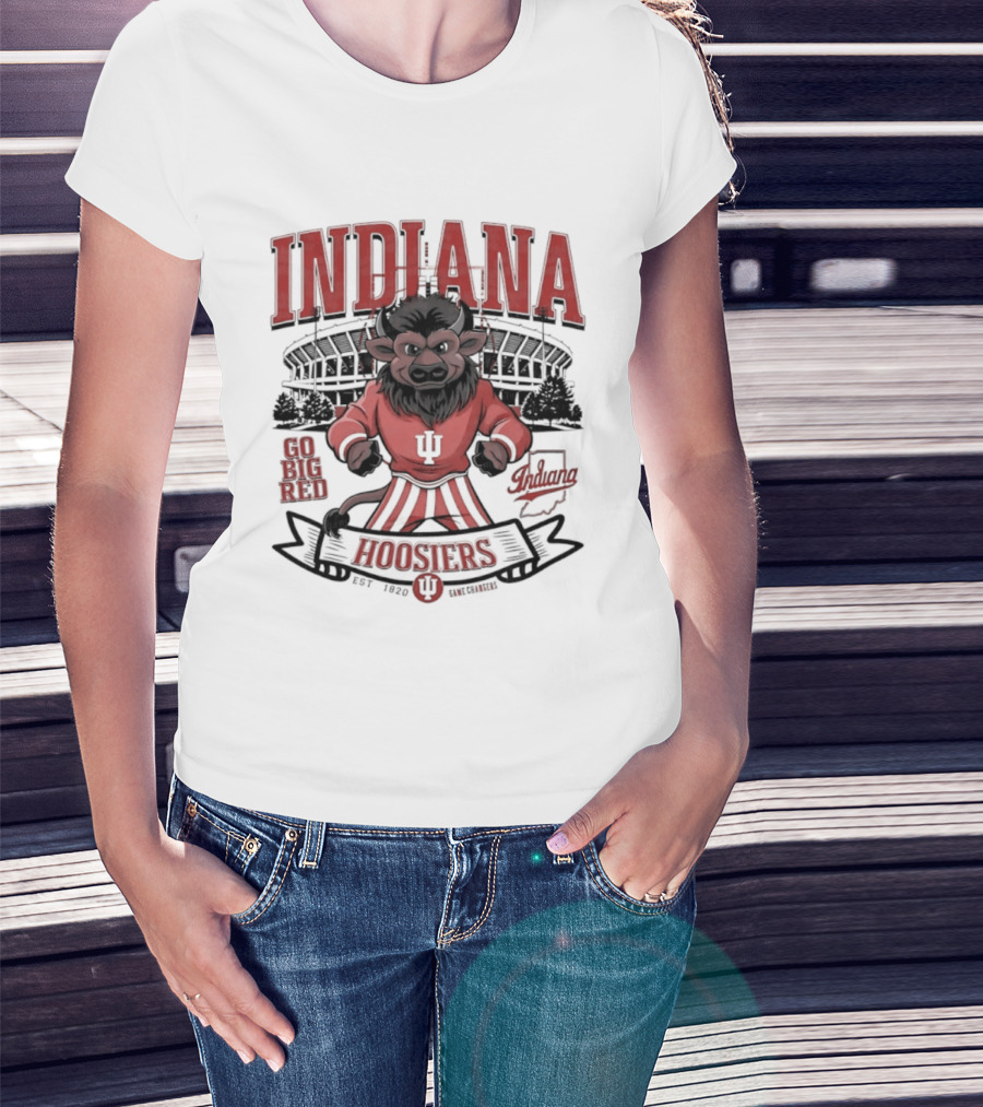Indiana Hoosiers Go Big Red Lion IU Stadium Est 1820 T-Shirt