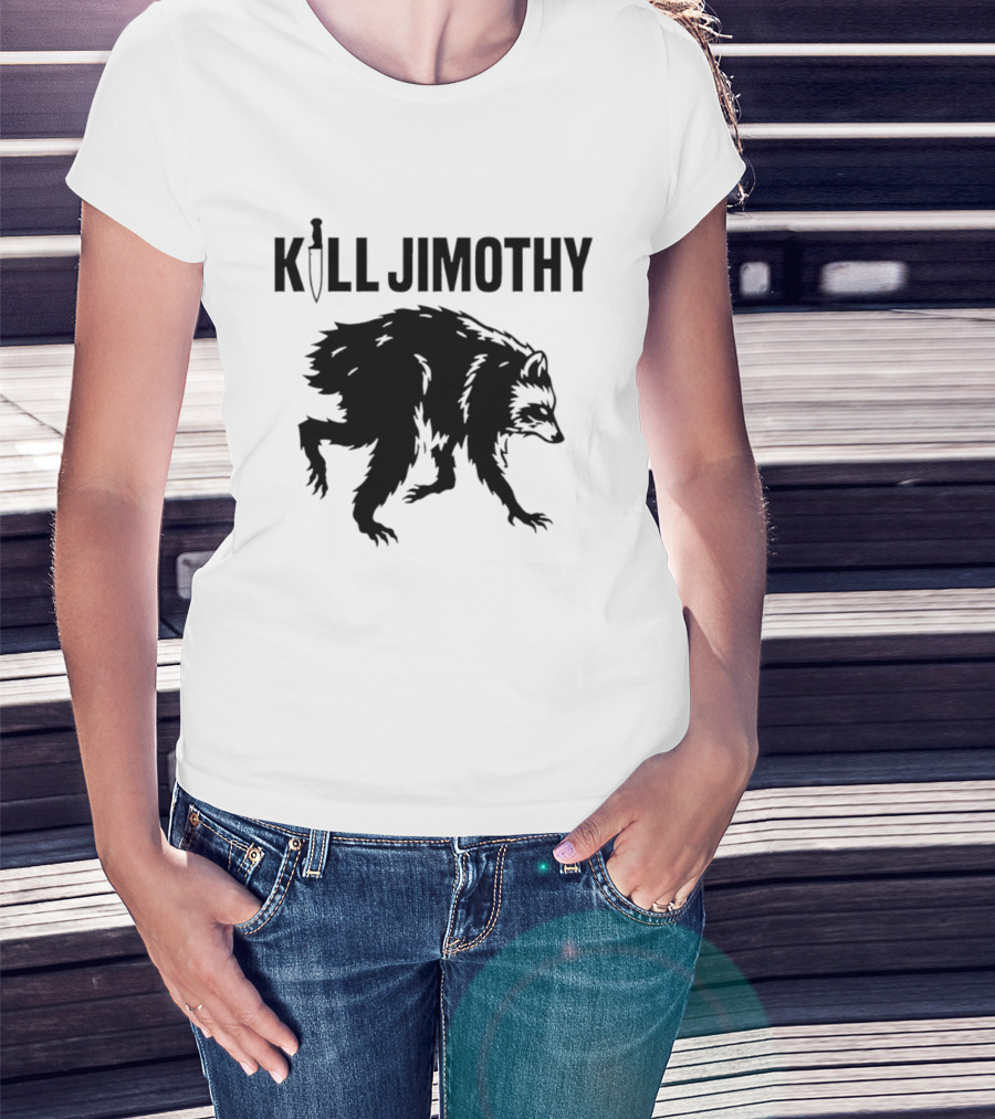 Kill Jimothy Raccoon Meme Knife T-Shirt