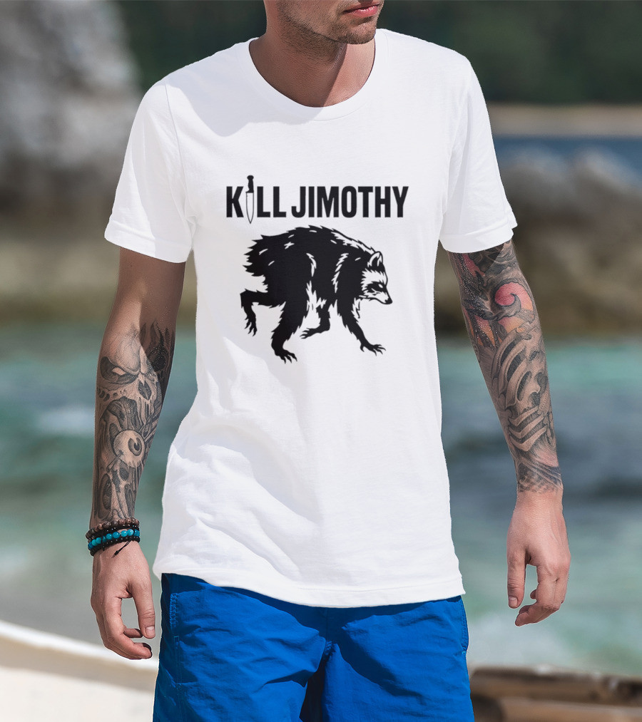 Kill Jimothy Raccoon Meme Knife T-Shirt