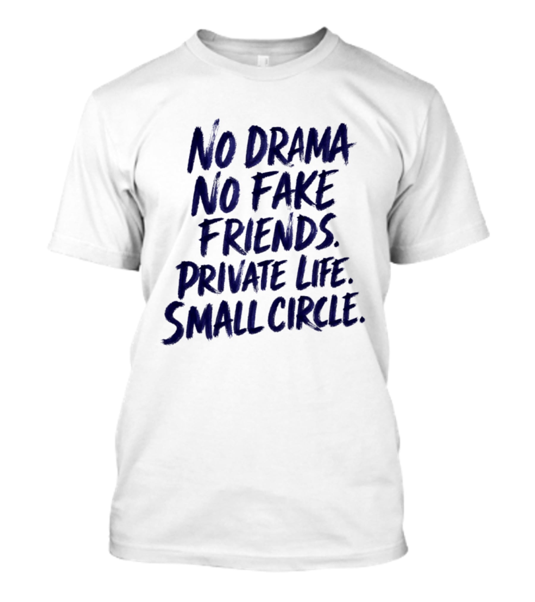 No Drama No Fake Friends Private Life Small Circle T-Shirt