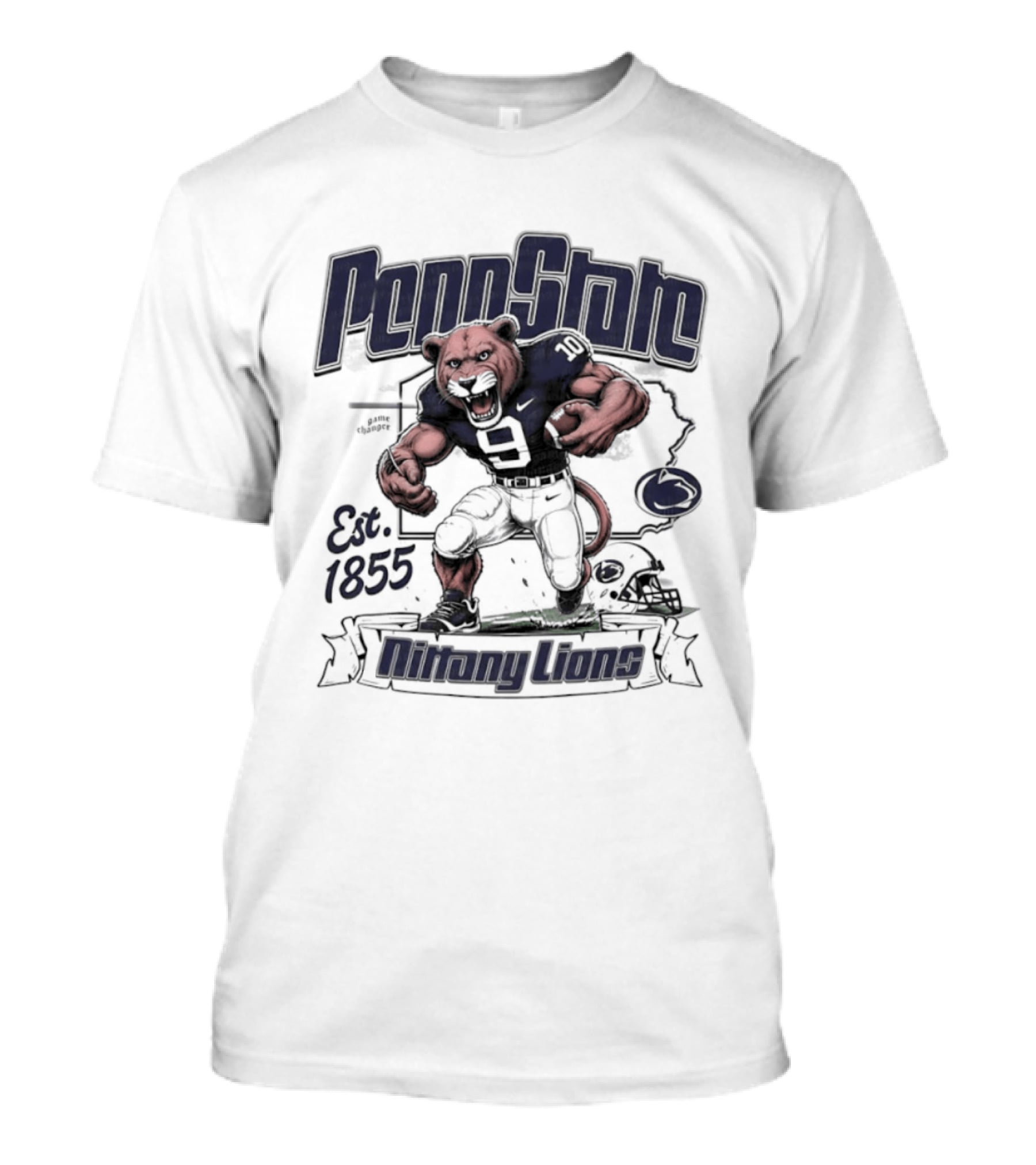 Penn State Nittany Lions Mascot Football Est 1855 T-Shirt