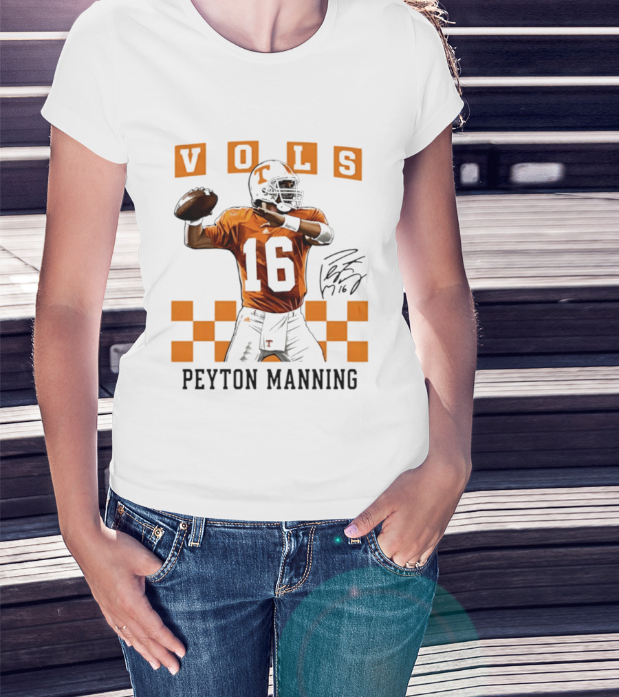 Peyton Manning 16 Vols Tennessee Football Player T-Shirt