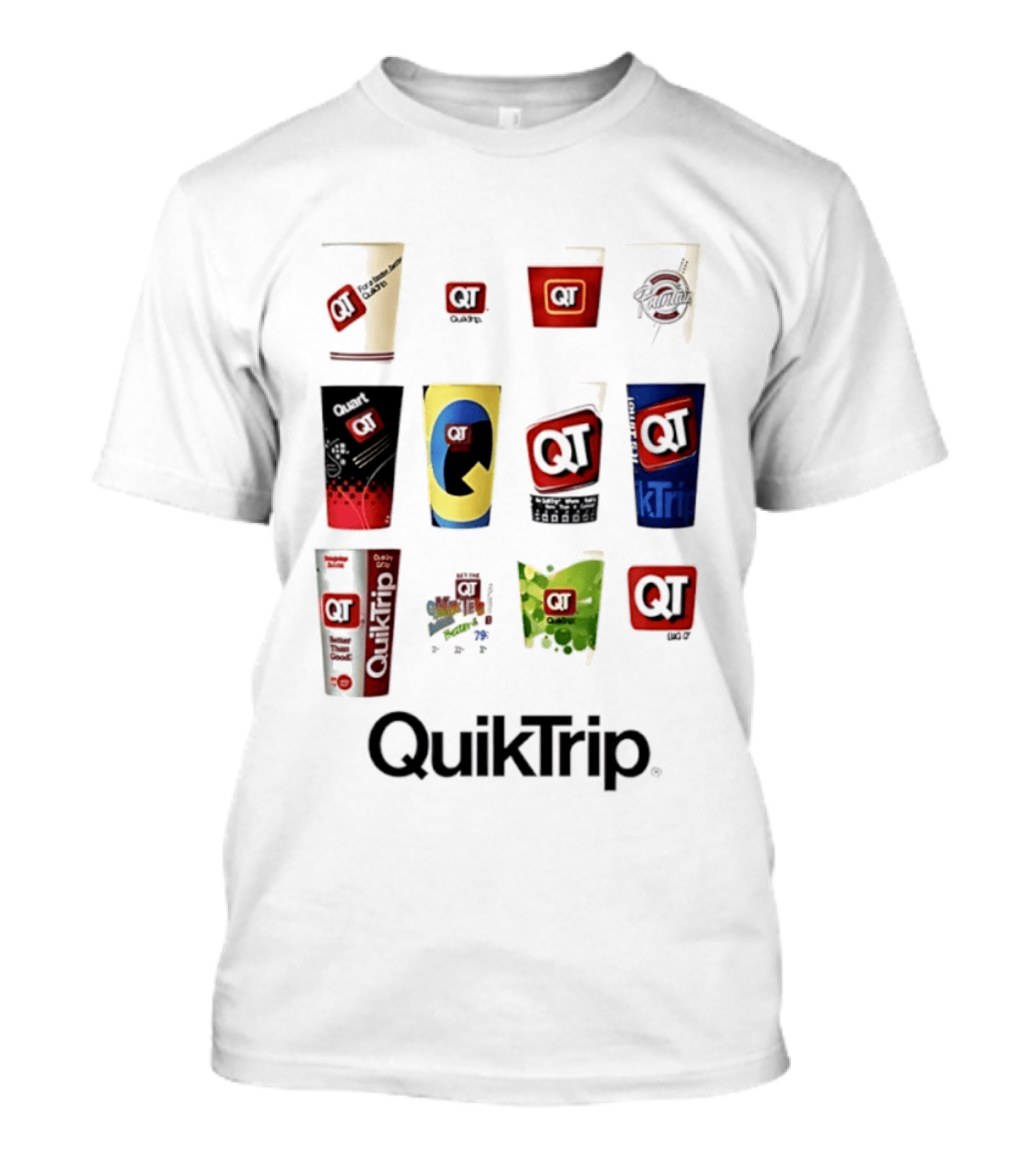 QuikTrip QT Fountain Drink Cup Collection Variety T-Shirt