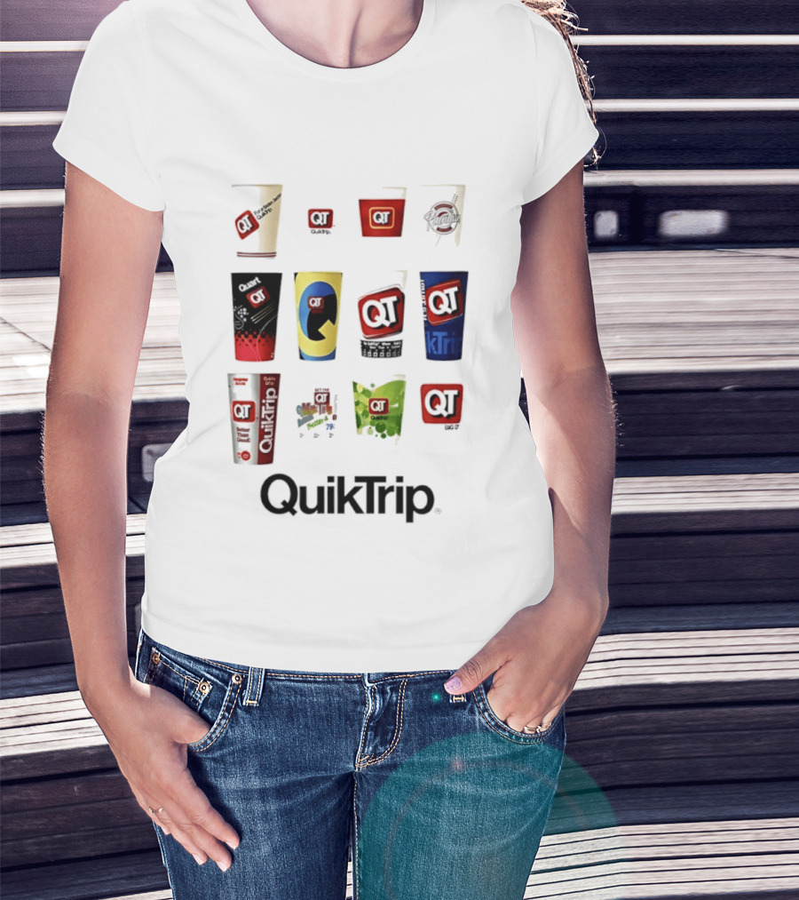 QuikTrip QT Fountain Drink Cup Collection Variety T-Shirt