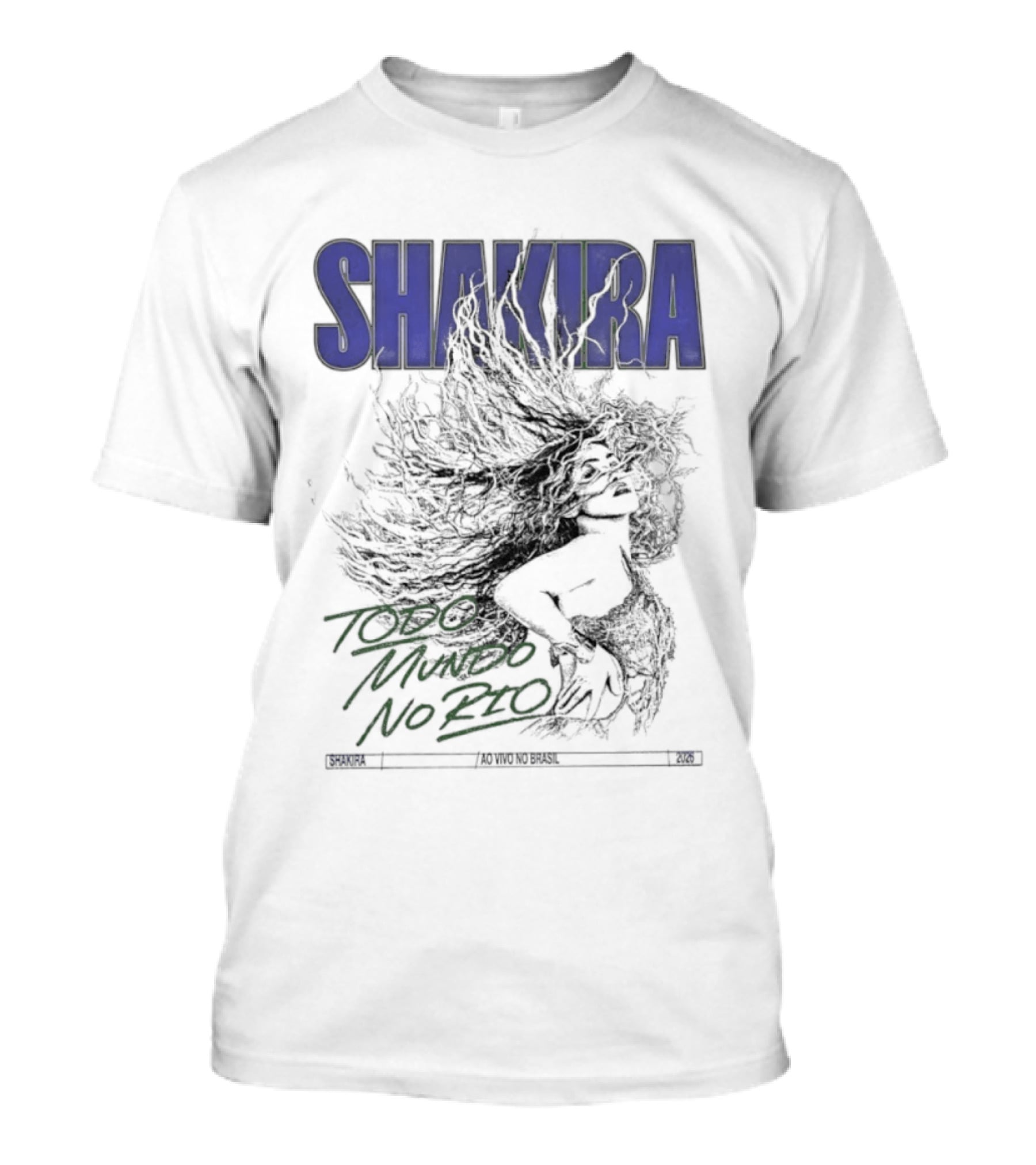Shakira Todo Mundo No Rio Ao Vivo Brasil 2026 T-Shirt