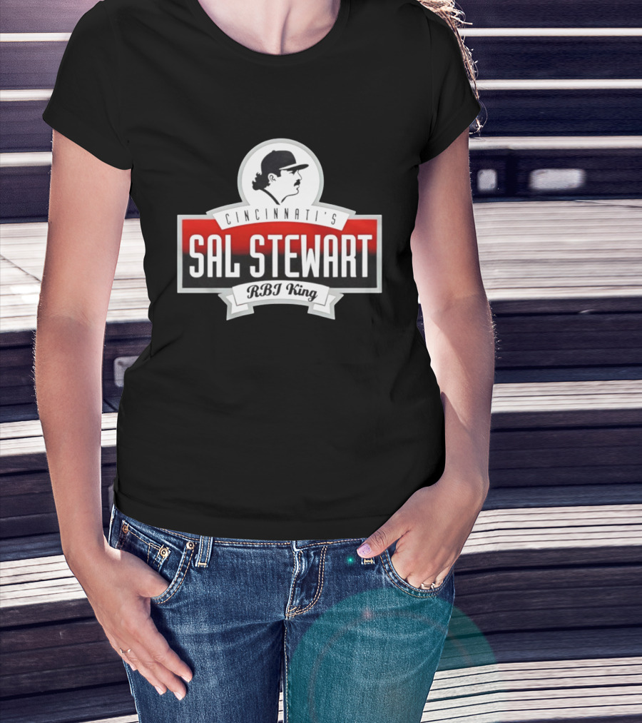 Cincinnati's Sal Stewart RBI King Iconic Baseball T-Shirt