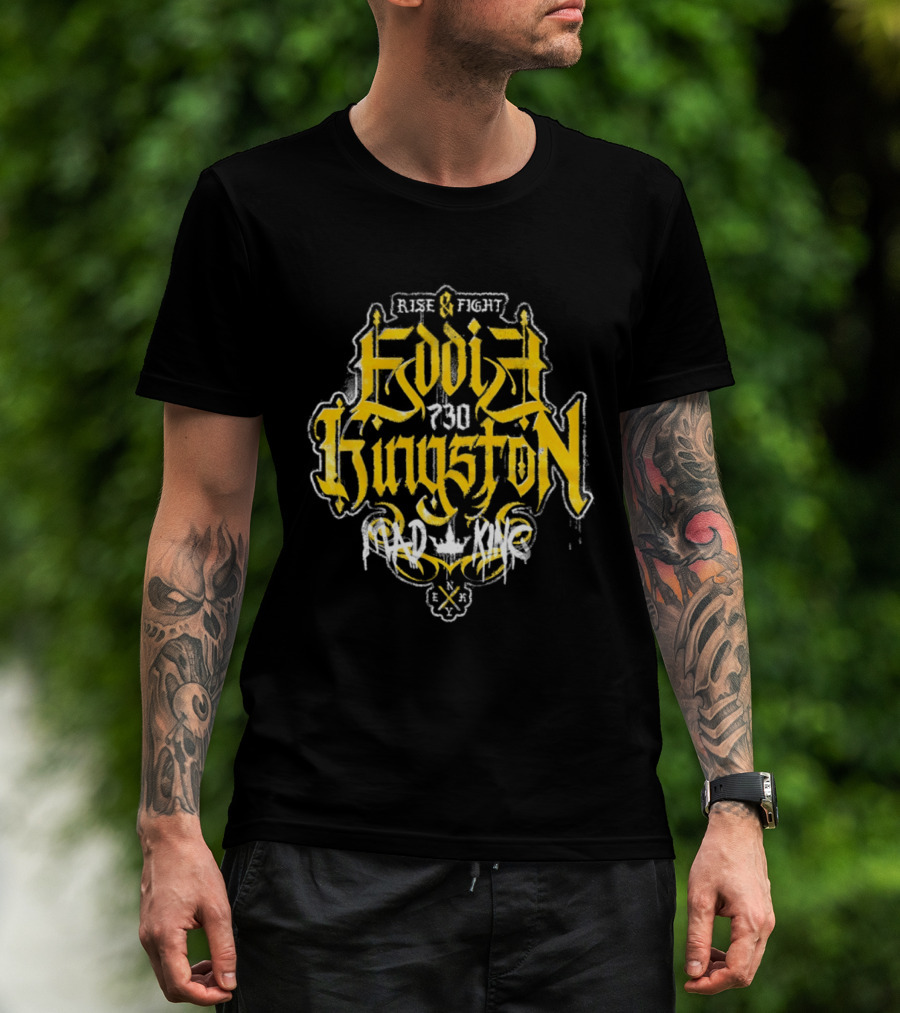 Eddie Kingston Rise And Fight Vintage Mad King Wrestling 730 T-Shirt