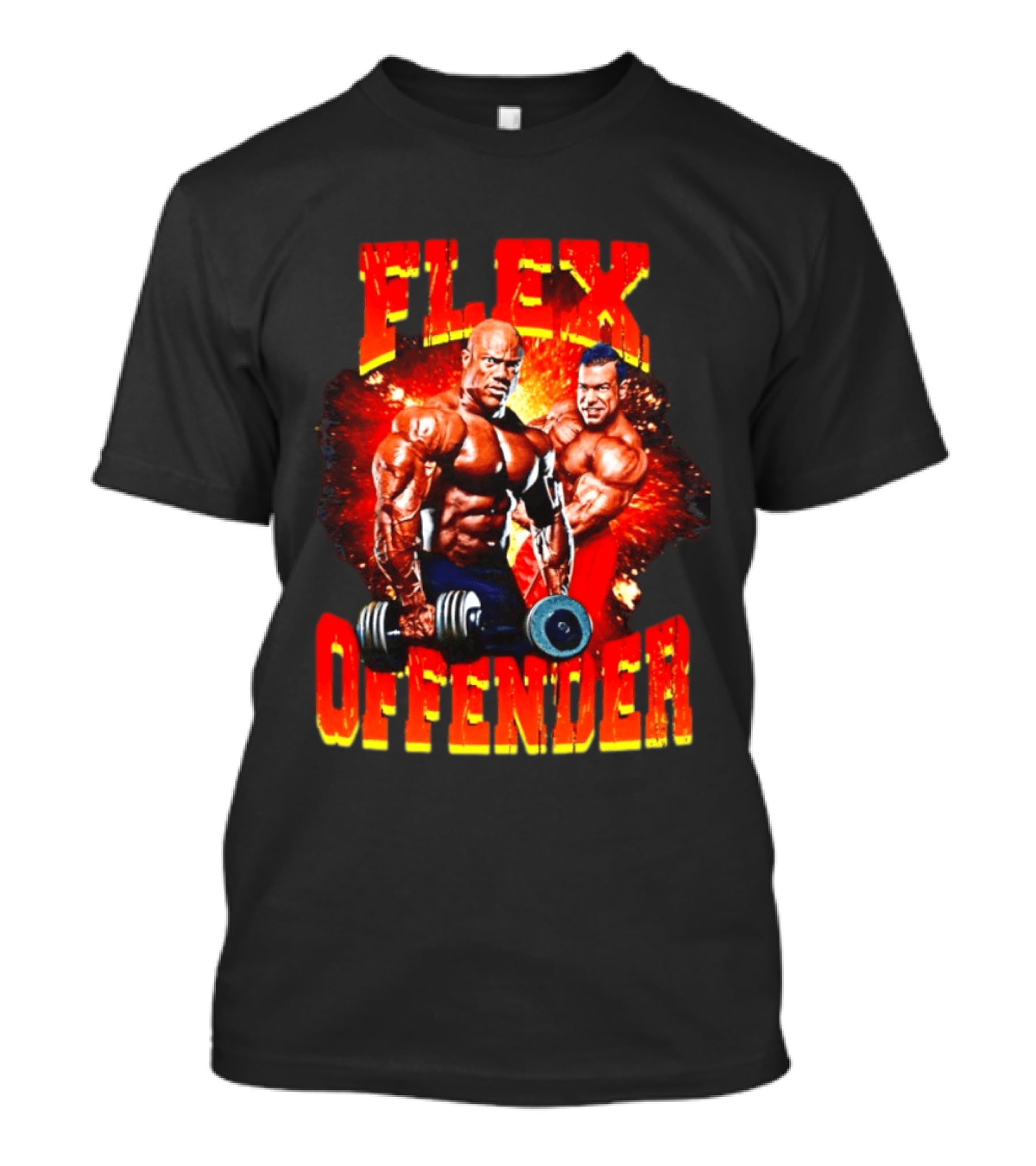 Flex Offender Bodybuilders With Dumbbells Explosion T-Shirt