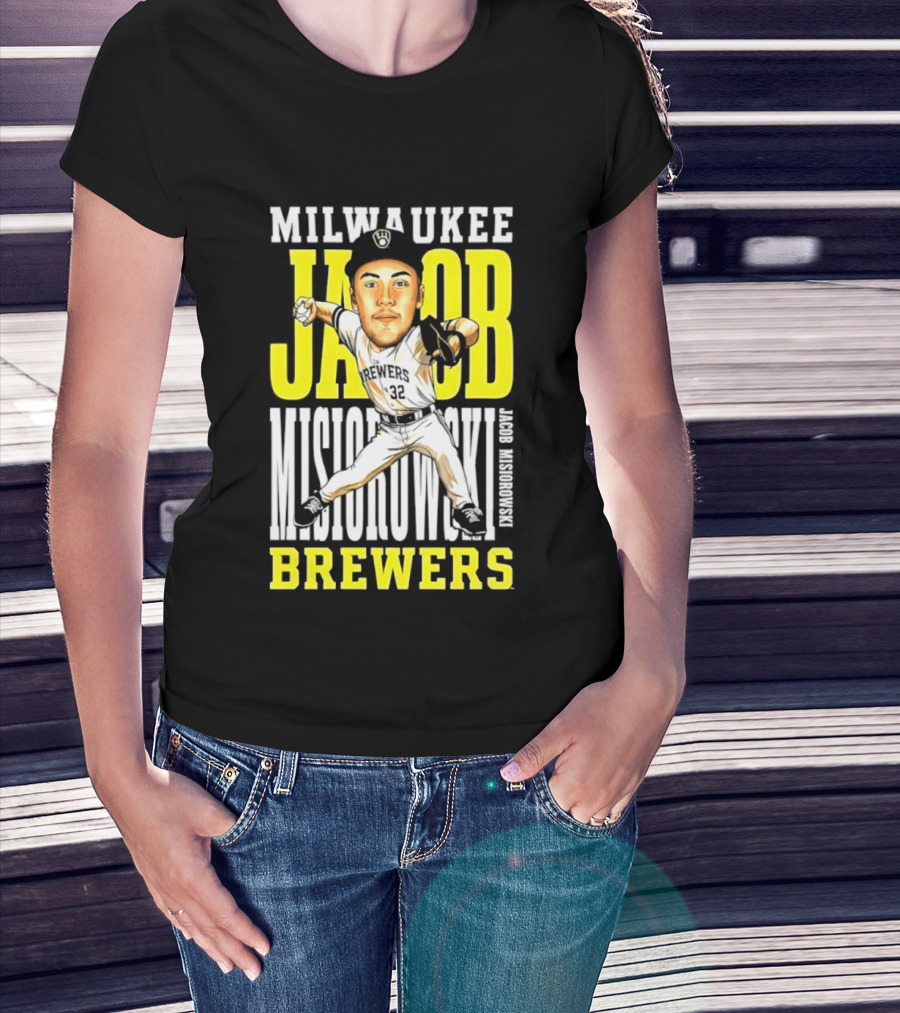 Milwaukee Brewers Jacob Misiorowski Caricature 2026 MLB T-Shirt