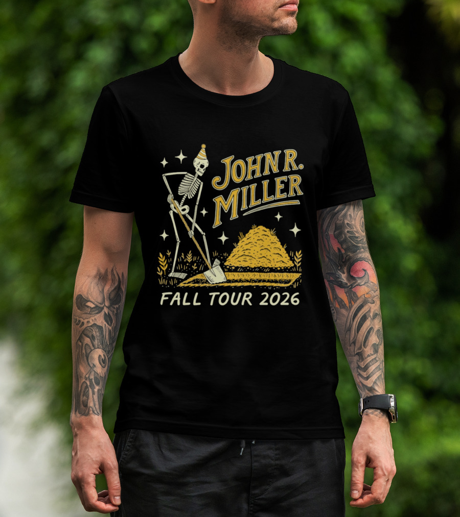 John R. Miller Skeleton With Shovel Fall Tour 2026 T-Shirt