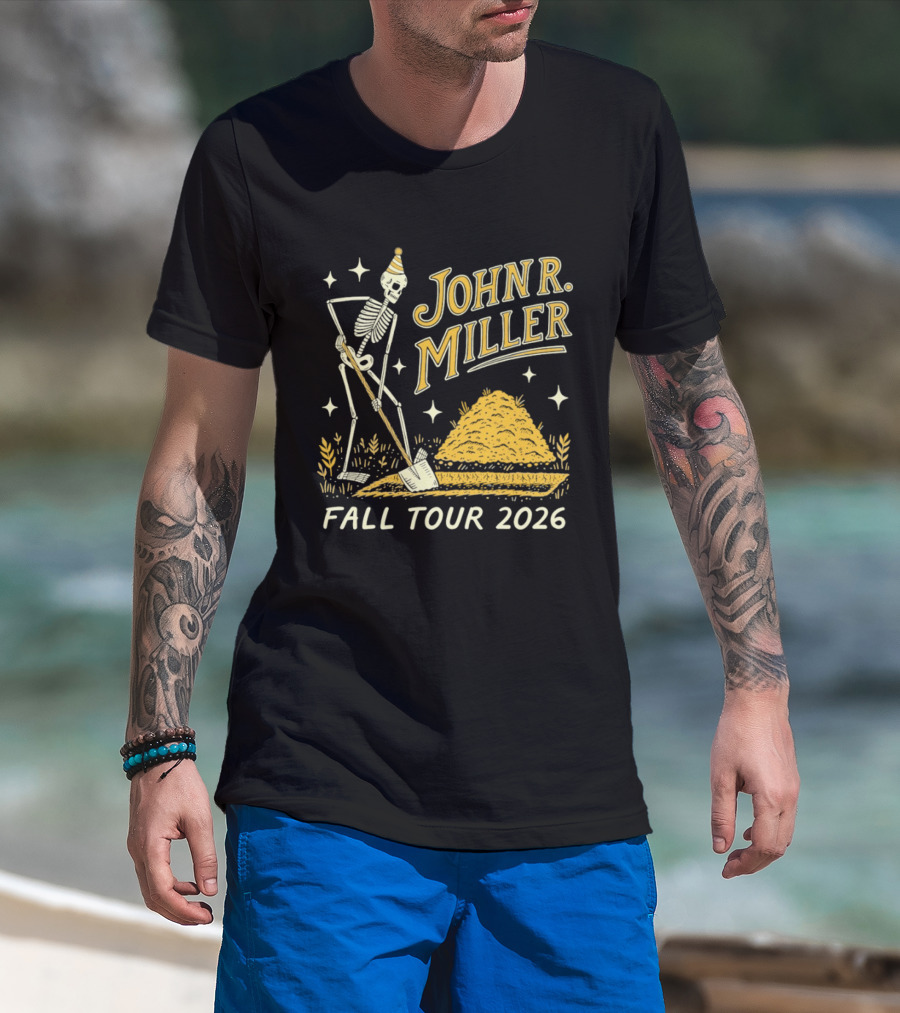 John R. Miller Skeleton With Shovel Fall Tour 2026 T-Shirt