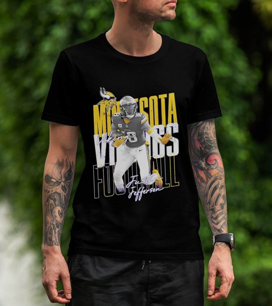 Minnesota Vikings Football Legends Justin Jefferson Iconic 18 T-Shirt
