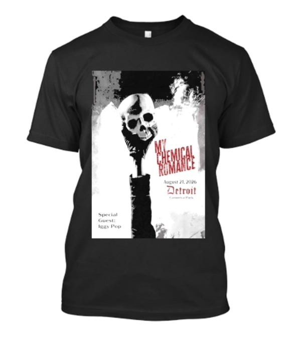 My Chemical Romance Iggy Pop August 21 2026 Comerica Park Detroit T-Shirt