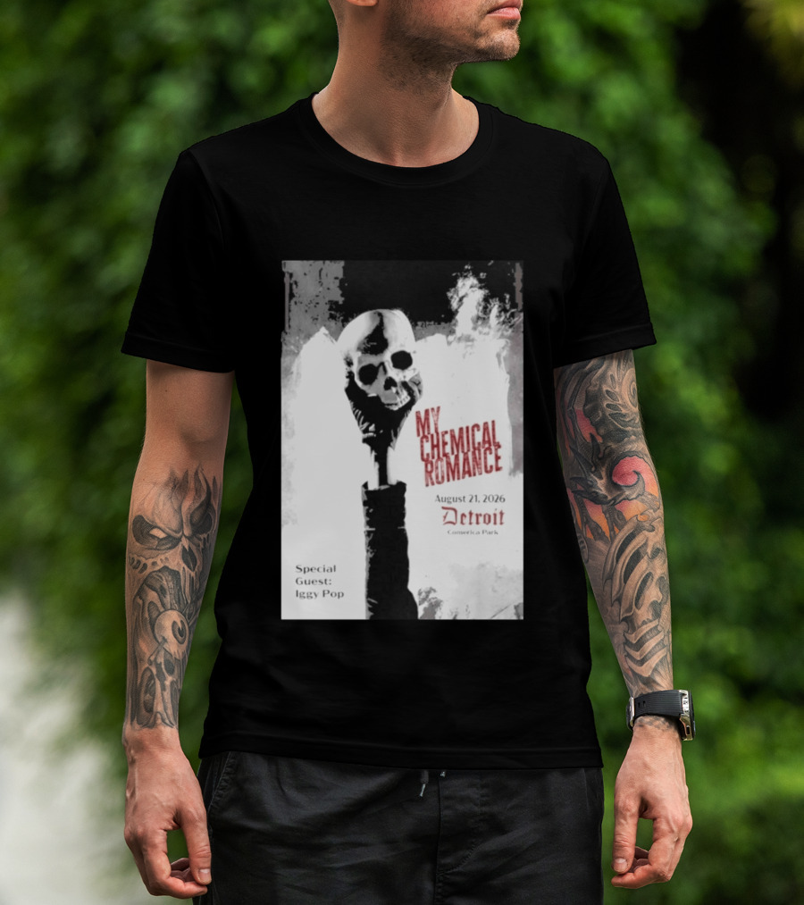 My Chemical Romance Iggy Pop August 21 2026 Comerica Park Detroit T-Shirt