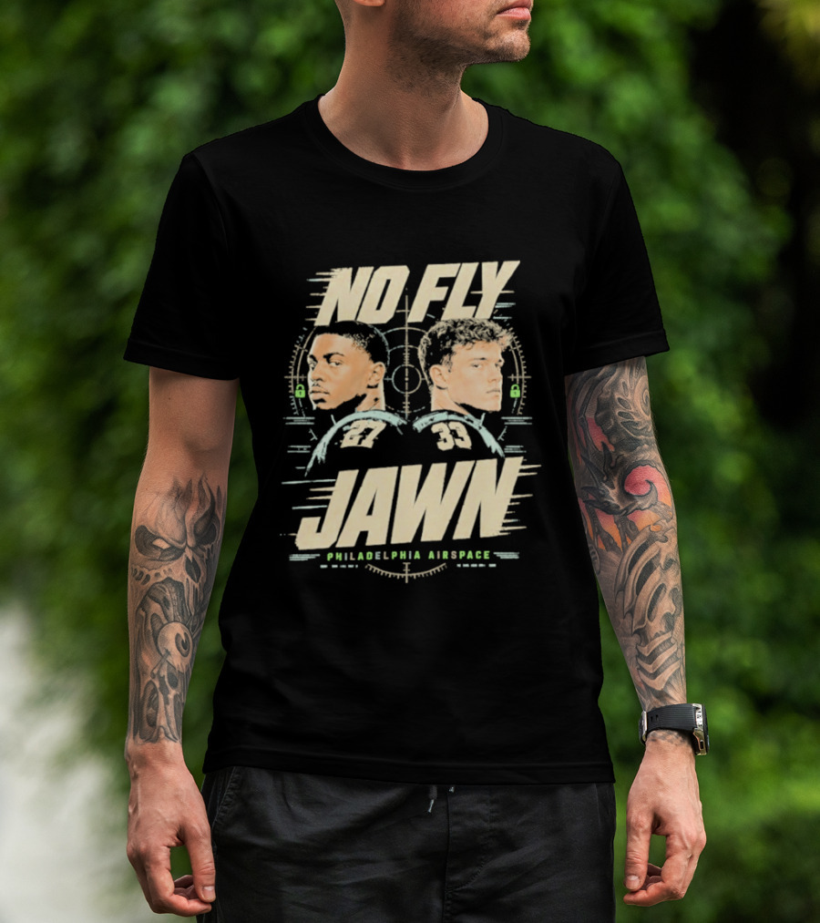 No Fly Jawn Philadelphia Airspace Reed Blankenship Player Duo 31 32 T-Shirt