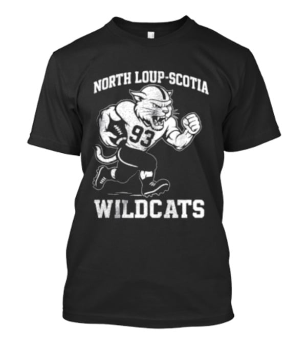 North Loup Scotia Wildcats 93 Football Player T-Shirt