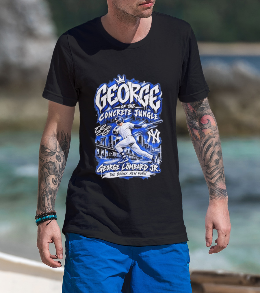 George Of The Concrete Jungle New York Baseball The Bronx George Lombard Jr. T-Shirt