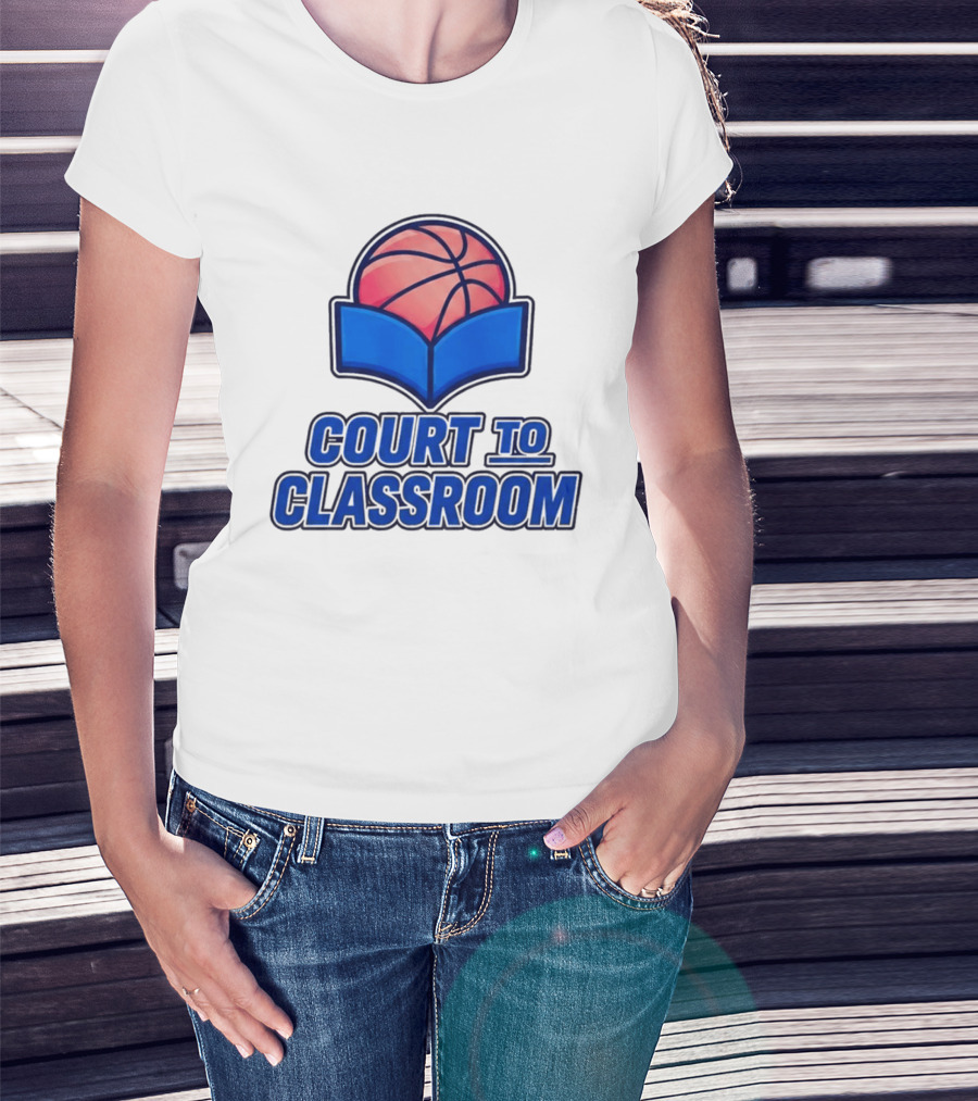 Morez Johnson Jr Court To Classroom Basketball And Education T-Shirt