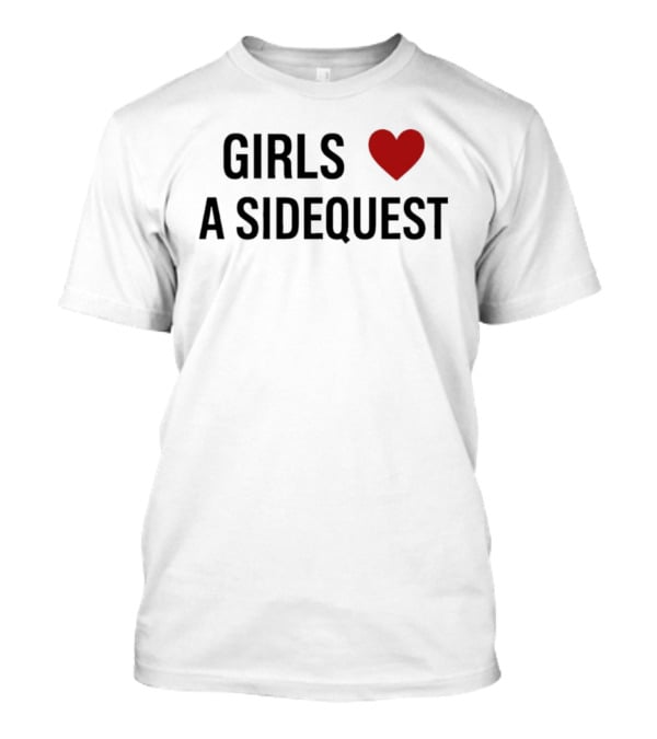 Girls Heart A Sidequest Gaming Humor T-Shirt