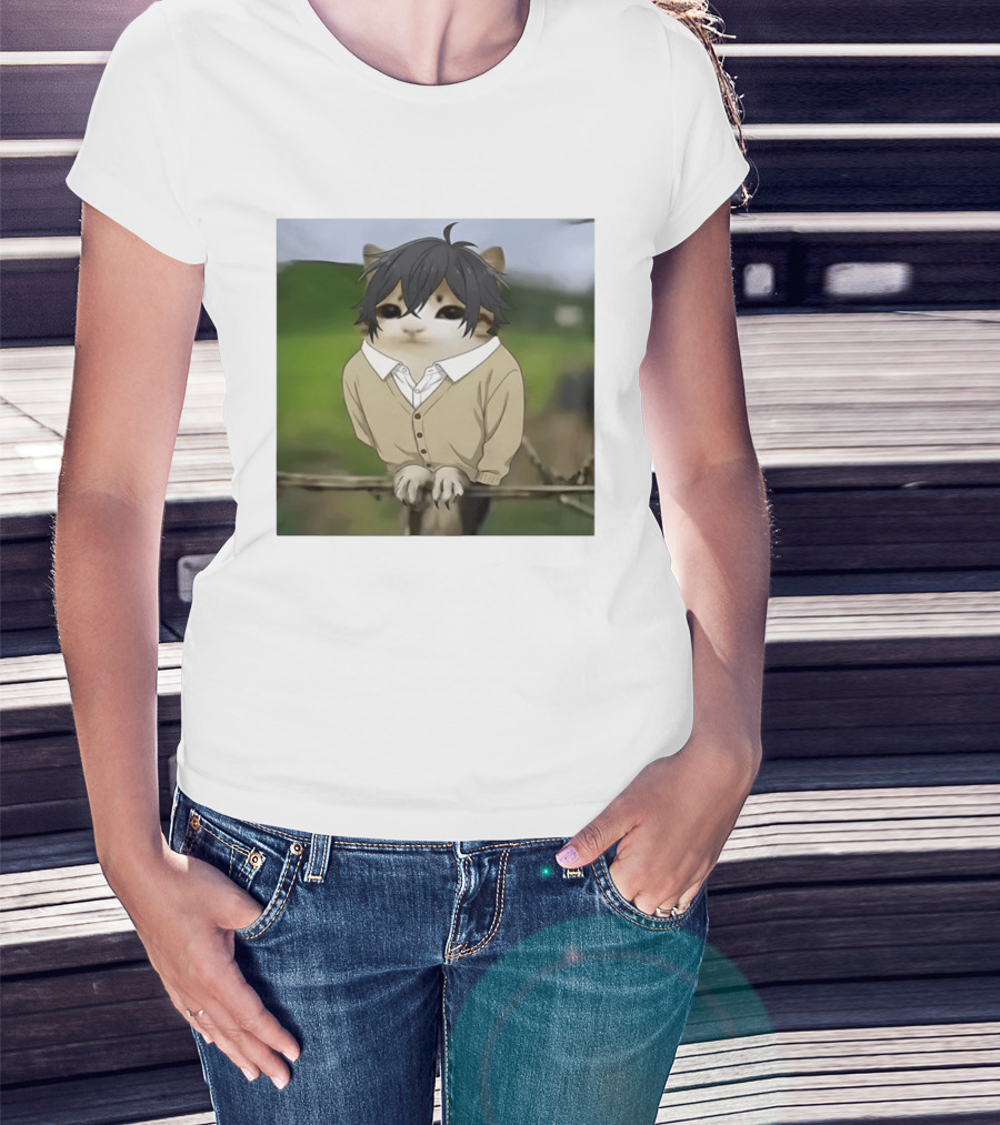Horimeowls Miyamura Cat Owl Meme Anime Hybrid T-Shirt