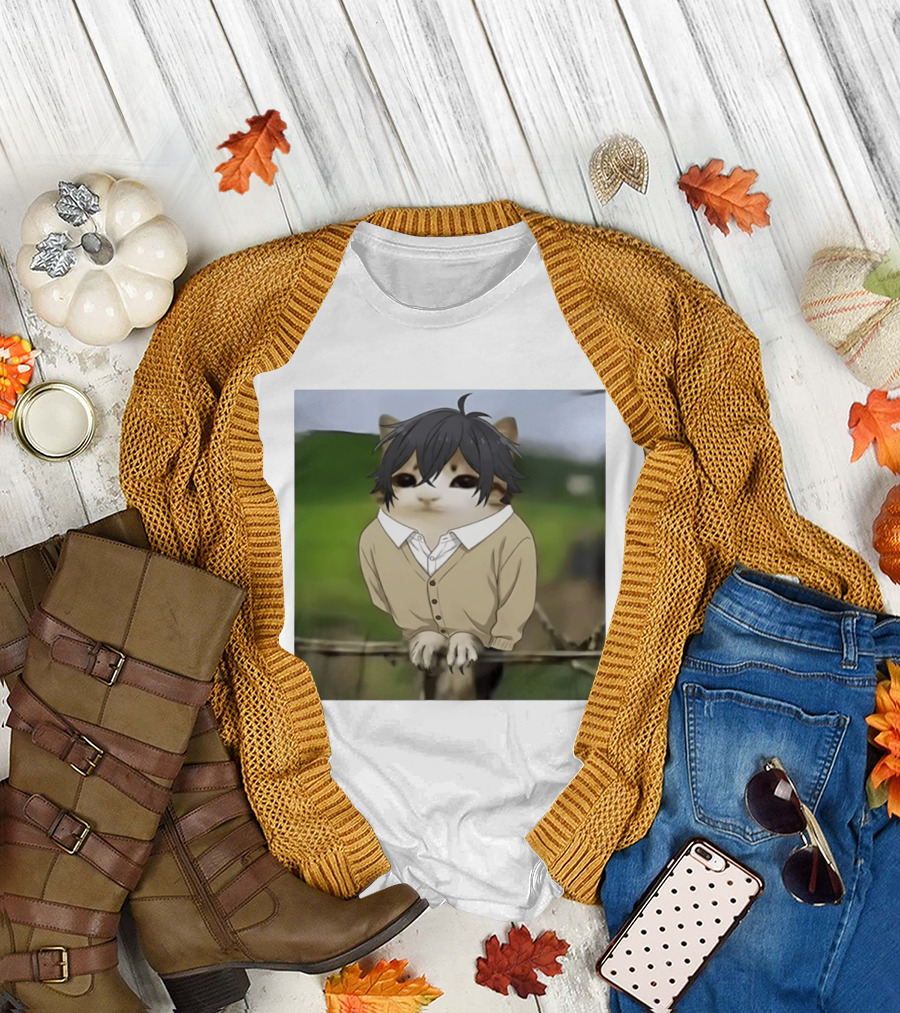 Horimeowls Miyamura Cat Owl Meme Anime Hybrid T-Shirt