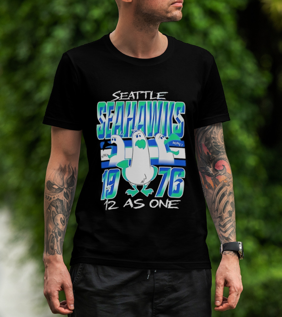 Seattle Seahawks 1976 Seagulls Mine 12 As One T-Shirt