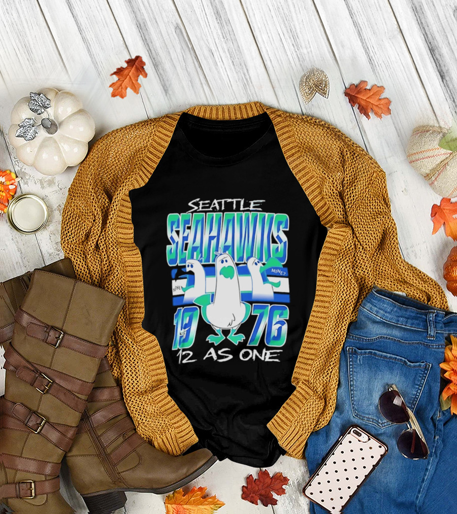 Seattle Seahawks 1976 Seagulls Mine 12 As One T-Shirt