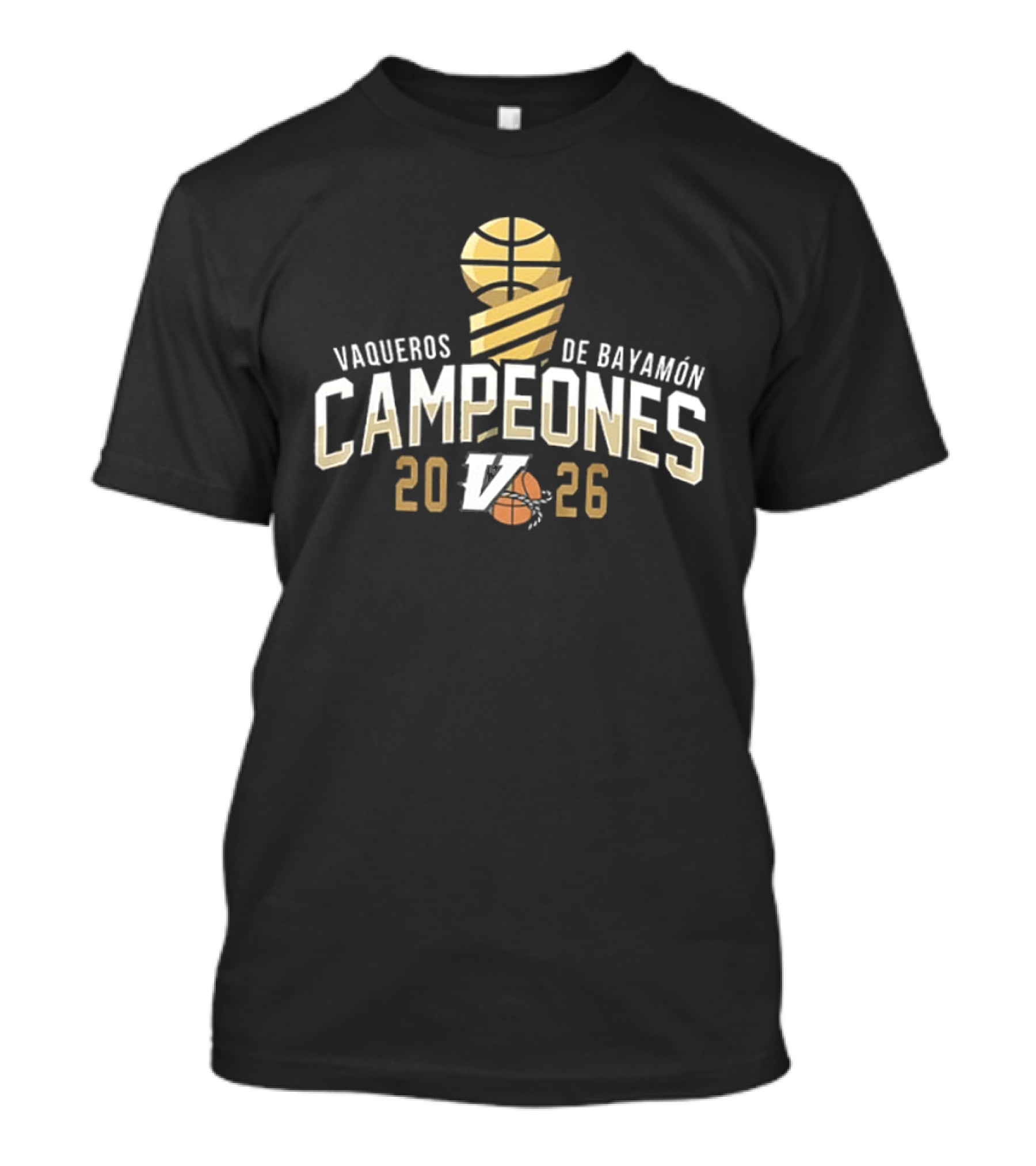 Vaqueros De Bayamon 2026 Campeones Trophy Basketball 18 BSN T-Shirt