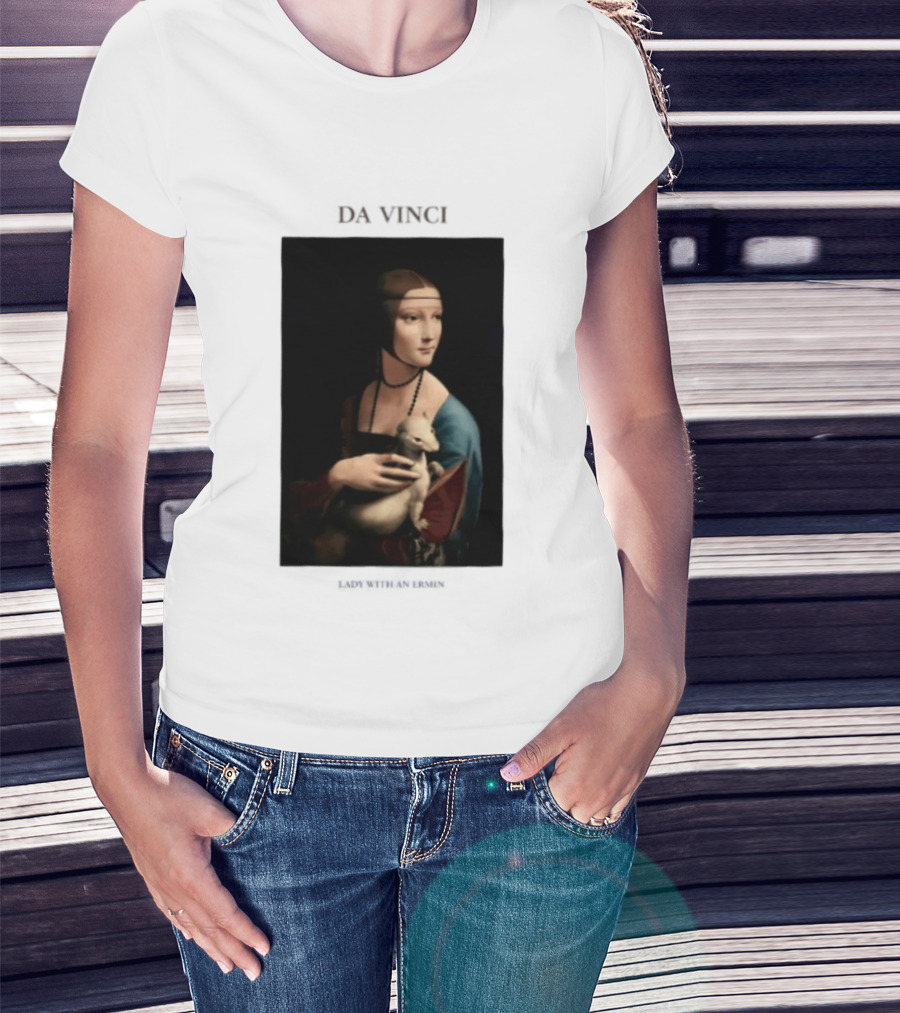 Lady With An Ermine Leonardo Da Vinci Painting Da Vinci T-Shirt
