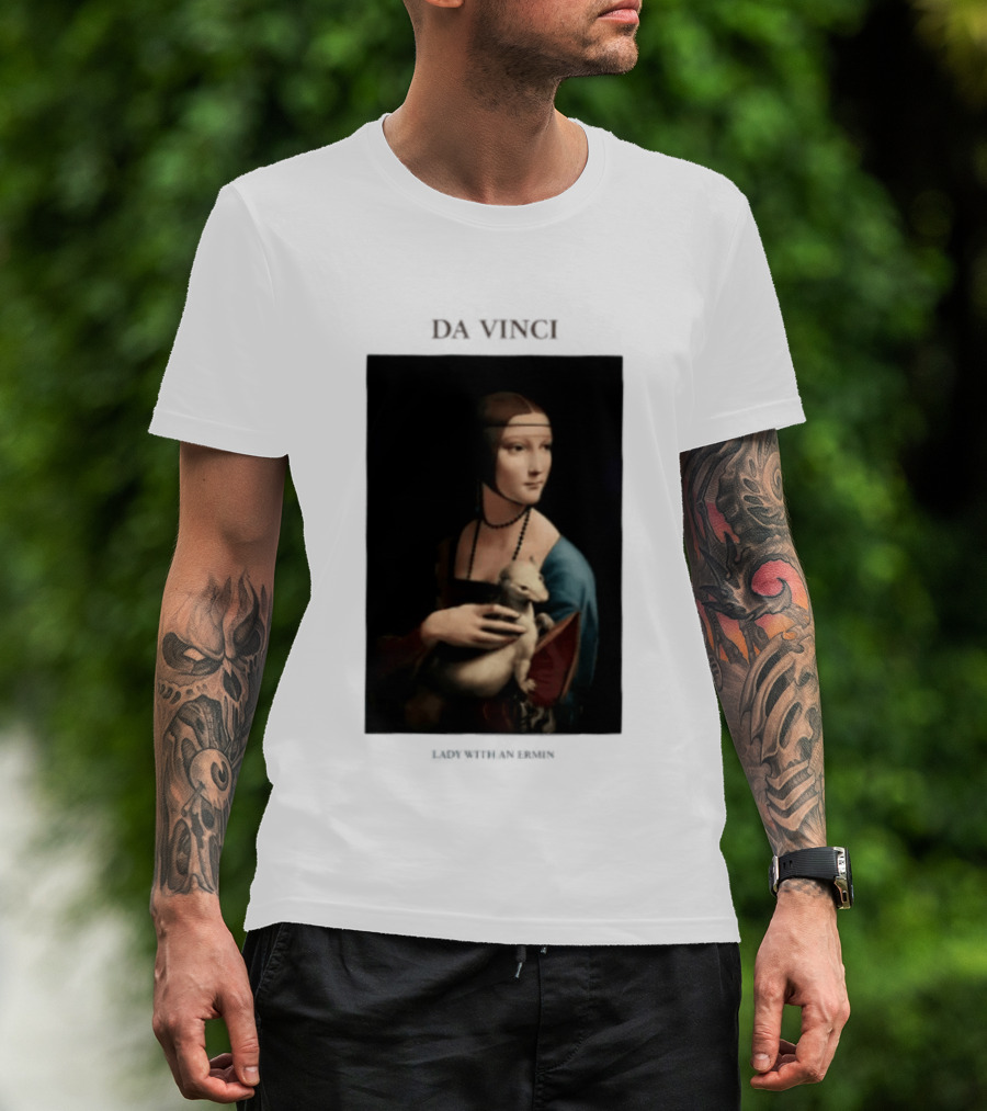 Lady With An Ermine Leonardo Da Vinci Painting Da Vinci T-Shirt