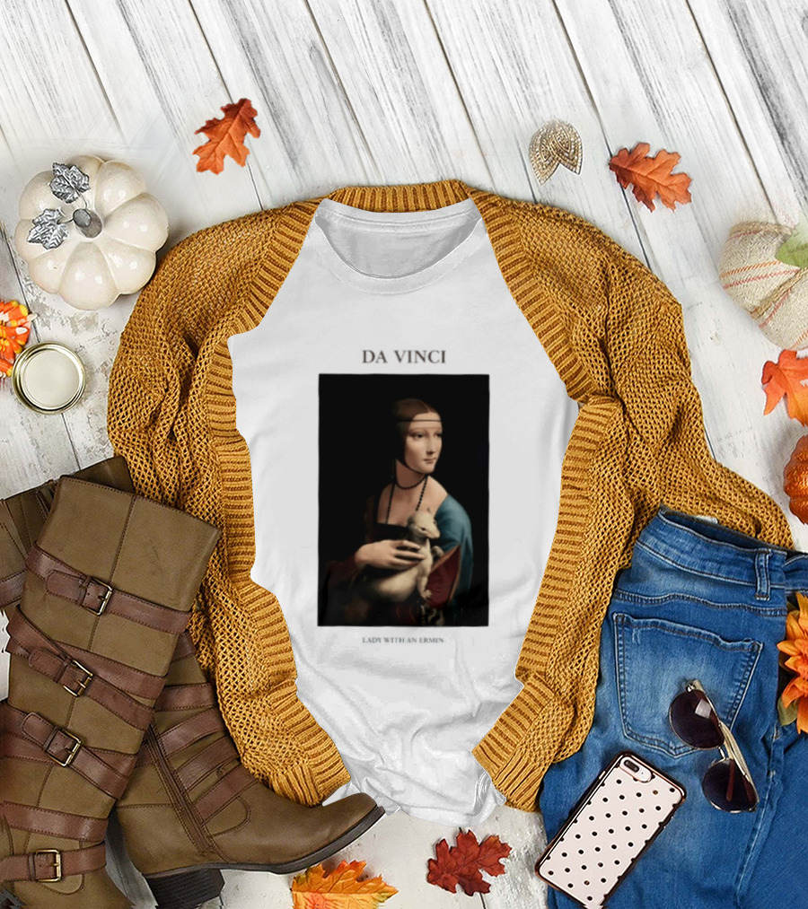 Lady With An Ermine Leonardo Da Vinci Painting Da Vinci T-Shirt