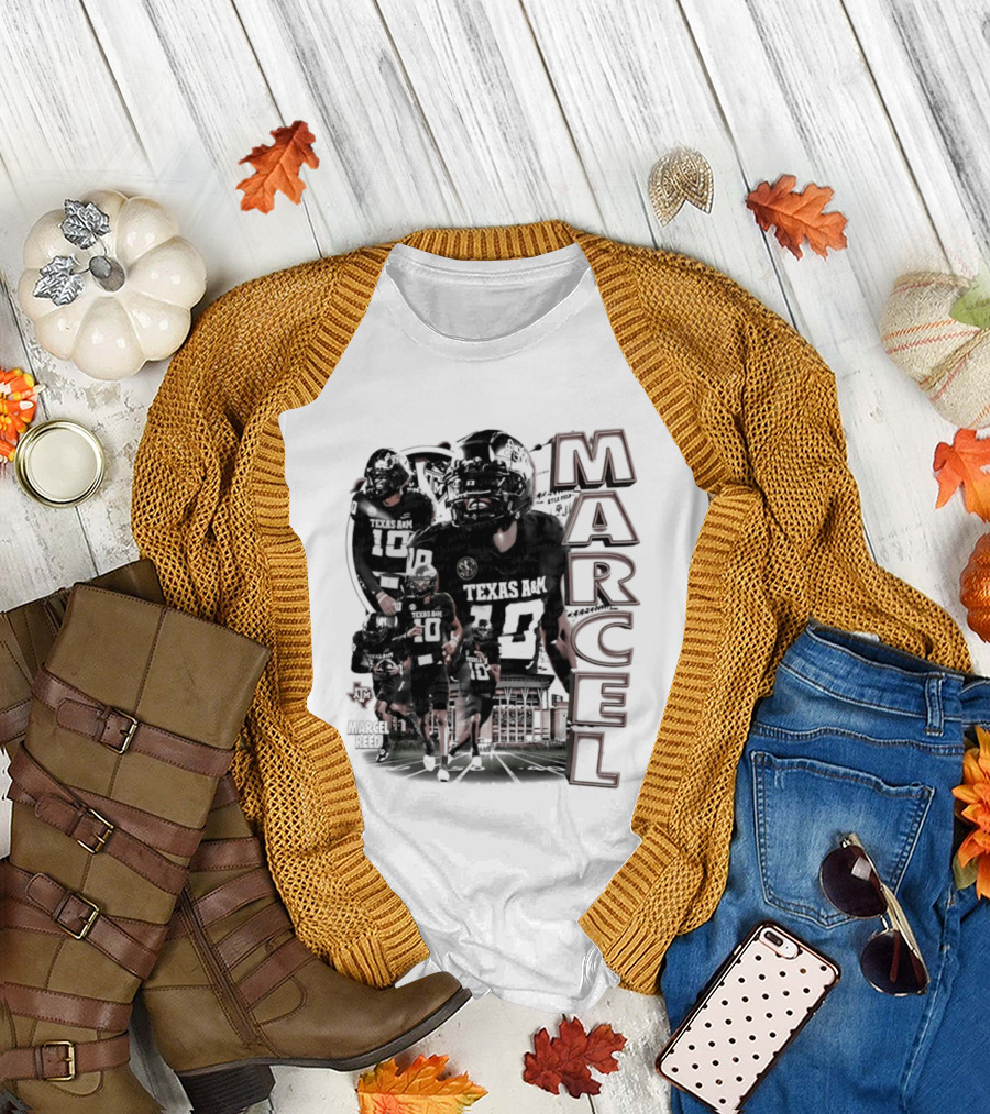 Marcel Reed Texas A&M NCAA Football 10 Aggies Player Collage T-Shirt