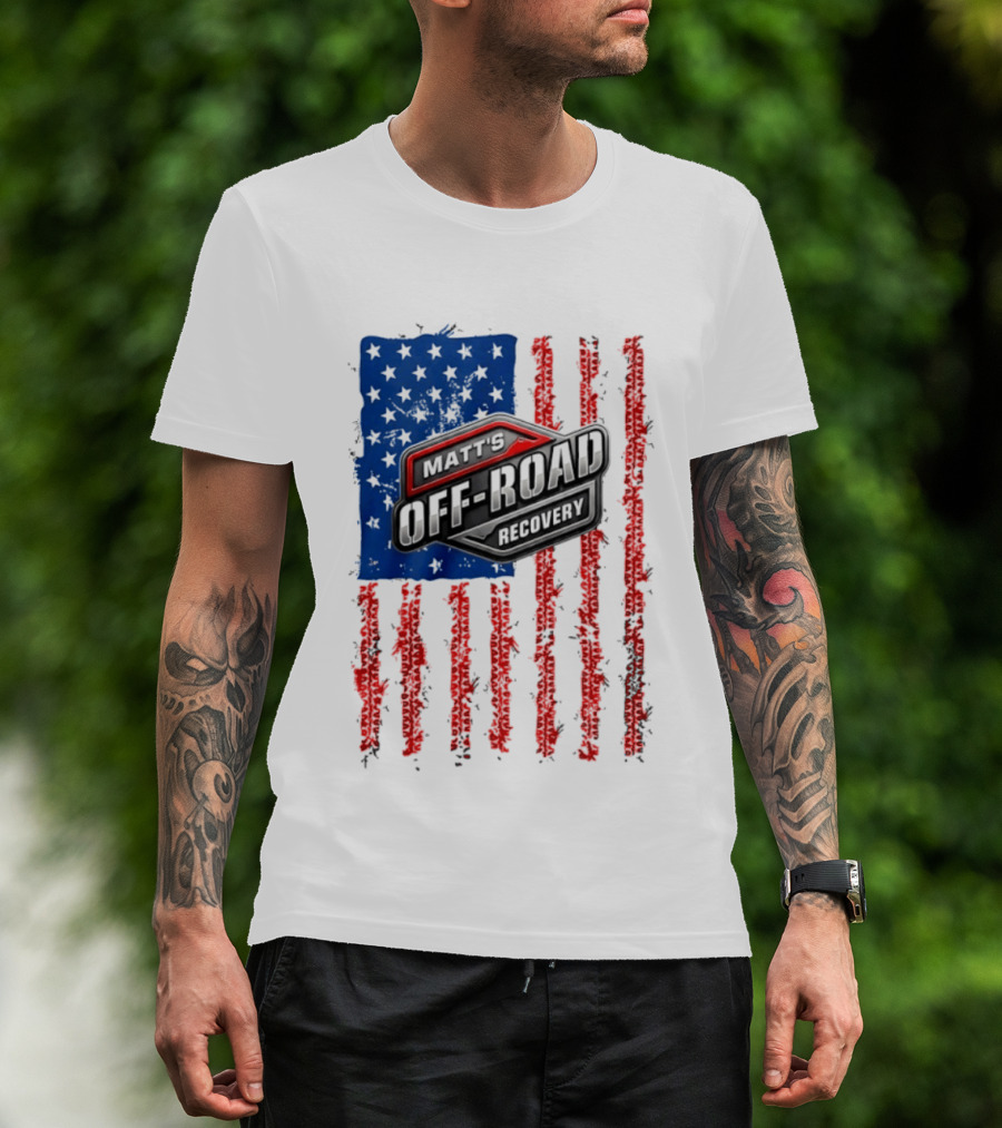 Matt's Off Road Recovery Patriotic Stars And Stripes T-Shirt