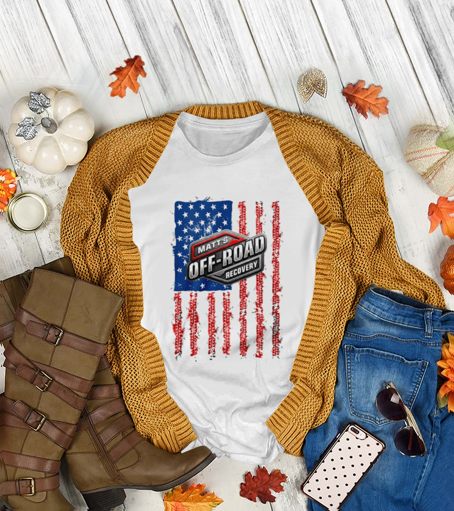 Matt's Off Road Recovery Patriotic Stars And Stripes T-Shirt