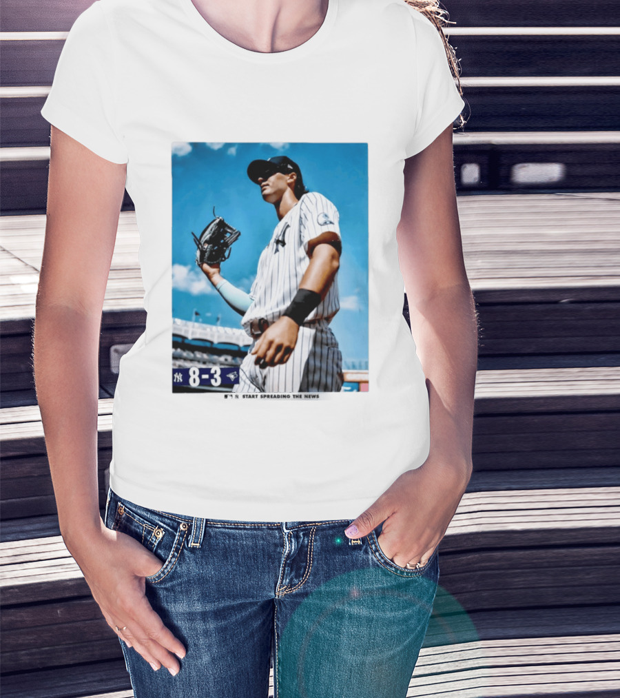 New York Yankees Player 8 3 Start Spreading The News T-Shirt